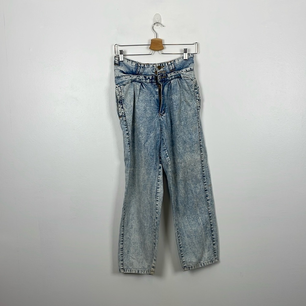 Cotler Vintage Jeans womens 29 Wide Leg 2 Pocket Pleated Lightweight Jean Pants